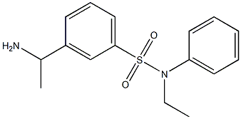 3-(1-aminoethyl)-N-ethyl-N-phenylbenzene-1-sulfonamide 结构式