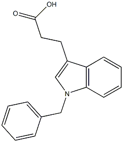 3-(1-benzyl-1H-indol-3-yl)propanoic acid Struktur