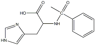 3-(1H-imidazol-4-yl)-2-(1-phenylacetamido)propanoic acid Struktur