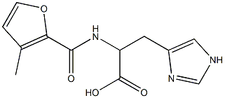 3-(1H-imidazol-4-yl)-2-[(3-methyl-2-furoyl)amino]propanoic acid 化学構造式