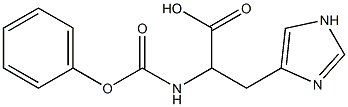 3-(1H-imidazol-4-yl)-2-[(phenoxycarbonyl)amino]propanoic acid 化学構造式