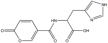 3-(1H-imidazol-4-yl)-2-{[(2-oxo-2H-pyran-5-yl)carbonyl]amino}propanoic acid Structure