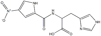 3-(1H-imidazol-4-yl)-2-{[(4-nitro-1H-pyrrol-2-yl)carbonyl]amino}propanoic acid Struktur