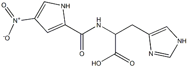 3-(1H-imidazol-4-yl)-2-{[(4-nitro-1H-pyrrol-2-yl)carbonyl]amino}propanoic acid 化学構造式