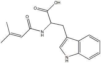 3-(1H-indol-3-yl)-2-(3-methylbut-2-enamido)propanoic acid Structure