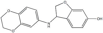 3-(2,3-dihydro-1,4-benzodioxin-6-ylamino)-2,3-dihydro-1-benzofuran-6-ol 结构式