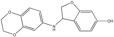 3-(2,3-dihydro-1,4-benzodioxin-6-ylamino)-2,3-dihydro-1-benzofuran-6-ol Structure