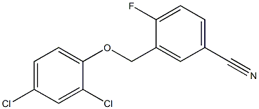 3-(2,4-dichlorophenoxymethyl)-4-fluorobenzonitrile Structure