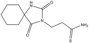 3-(2,4-dioxo-1,3-diazaspiro[4.5]dec-3-yl)propanethioamide 化学構造式