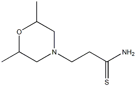 3-(2,6-dimethylmorpholin-4-yl)propanethioamide Struktur