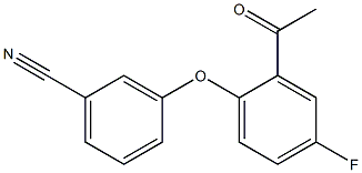 3-(2-acetyl-4-fluorophenoxy)benzonitrile Structure