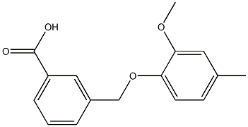 3-(2-methoxy-4-methylphenoxymethyl)benzoic acid Struktur