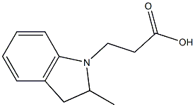 3-(2-methyl-2,3-dihydro-1H-indol-1-yl)propanoic acid Structure
