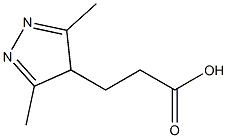 3-(3,5-dimethyl-4H-pyrazol-4-yl)propanoic acid 化学構造式