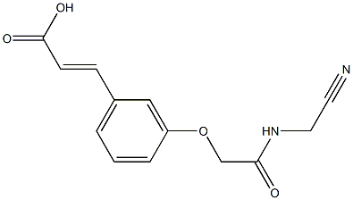 3-(3-{[(cyanomethyl)carbamoyl]methoxy}phenyl)prop-2-enoic acid,,结构式