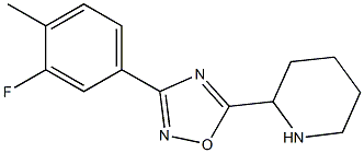 3-(3-fluoro-4-methylphenyl)-5-(piperidin-2-yl)-1,2,4-oxadiazole|