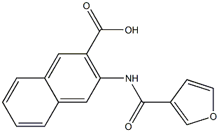 3-(3-furoylamino)-2-naphthoic acid 化学構造式