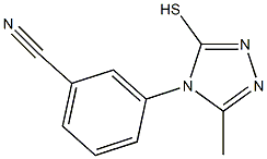 3-(3-methyl-5-sulfanyl-4H-1,2,4-triazol-4-yl)benzonitrile,,结构式