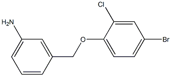 3-(4-bromo-2-chlorophenoxymethyl)aniline 化学構造式