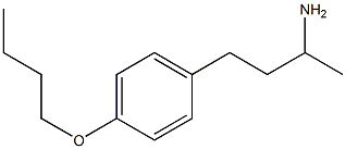 3-(4-butoxyphenyl)-1-methylpropylamine 化学構造式
