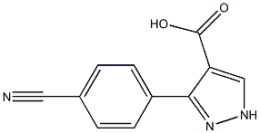 3-(4-cyanophenyl)-1H-pyrazole-4-carboxylic acid 结构式