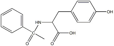 3-(4-hydroxyphenyl)-2-(1-phenylacetamido)propanoic acid Structure