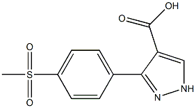 3-(4-methanesulfonylphenyl)-1H-pyrazole-4-carboxylic acid Structure