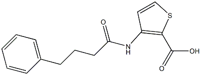 3-(4-phenylbutanamido)thiophene-2-carboxylic acid,,结构式