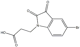 3-(5-bromo-2,3-dioxo-2,3-dihydro-1H-indol-1-yl)propanoic acid Struktur