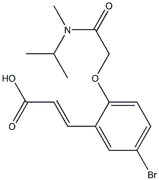 3-(5-bromo-2-{[methyl(propan-2-yl)carbamoyl]methoxy}phenyl)prop-2-enoic acid 化学構造式