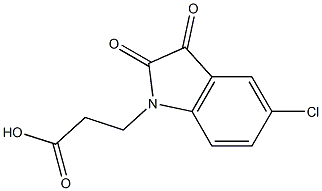 3-(5-chloro-2,3-dioxo-2,3-dihydro-1H-indol-1-yl)propanoic acid Structure