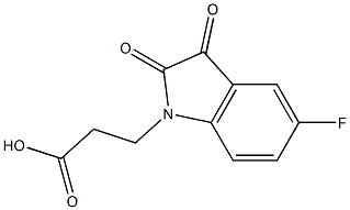 3-(5-fluoro-2,3-dioxo-2,3-dihydro-1H-indol-1-yl)propanoic acid Structure