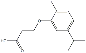 3-(5-isopropyl-2-methylphenoxy)propanoic acid Struktur