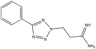3-(5-phenyl-2H-1,2,3,4-tetrazol-2-yl)propanimidamide,,结构式