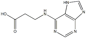 3-(7H-purin-6-ylamino)propanoic acid 化学構造式