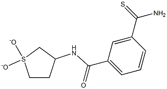 3-(aminocarbonothioyl)-N-(1,1-dioxidotetrahydrothien-3-yl)benzamide Struktur