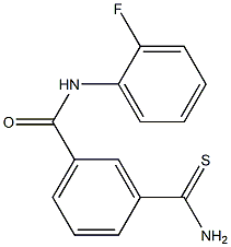 3-(aminocarbonothioyl)-N-(2-fluorophenyl)benzamide Structure