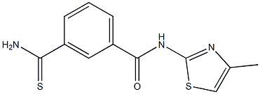 3-(aminocarbonothioyl)-N-(4-methyl-1,3-thiazol-2-yl)benzamide 化学構造式