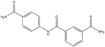 3-(aminocarbonothioyl)-N-[4-(aminocarbonyl)phenyl]benzamide,,结构式