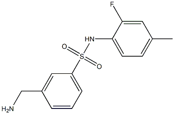 3-(aminomethyl)-N-(2-fluoro-4-methylphenyl)benzene-1-sulfonamide Structure