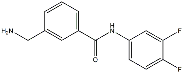 3-(aminomethyl)-N-(3,4-difluorophenyl)benzamide 化学構造式