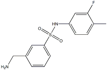 3-(aminomethyl)-N-(3-fluoro-4-methylphenyl)benzenesulfonamide Structure