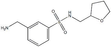 3-(aminomethyl)-N-(tetrahydrofuran-2-ylmethyl)benzenesulfonamide Struktur