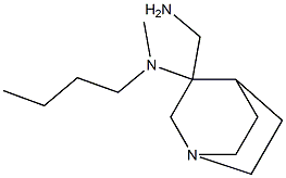 3-(aminomethyl)-N-butyl-N-methyl-1-azabicyclo[2.2.2]octan-3-amine Structure