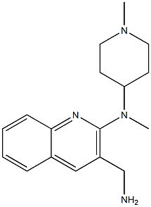 3-(aminomethyl)-N-methyl-N-(1-methylpiperidin-4-yl)quinolin-2-amine 化学構造式