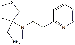 3-(aminomethyl)-N-methyl-N-[2-(pyridin-2-yl)ethyl]thiolan-3-amine,,结构式