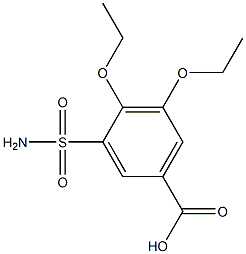 3-(aminosulfonyl)-4,5-diethoxybenzoic acid 结构式