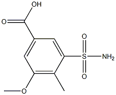 3-(aminosulfonyl)-5-methoxy-4-methylbenzoic acid Struktur