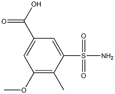 3-(aminosulfonyl)-5-methoxy-4-methylbenzoic acid Structure