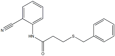 3-(benzylsulfanyl)-N-(2-cyanophenyl)propanamide Struktur